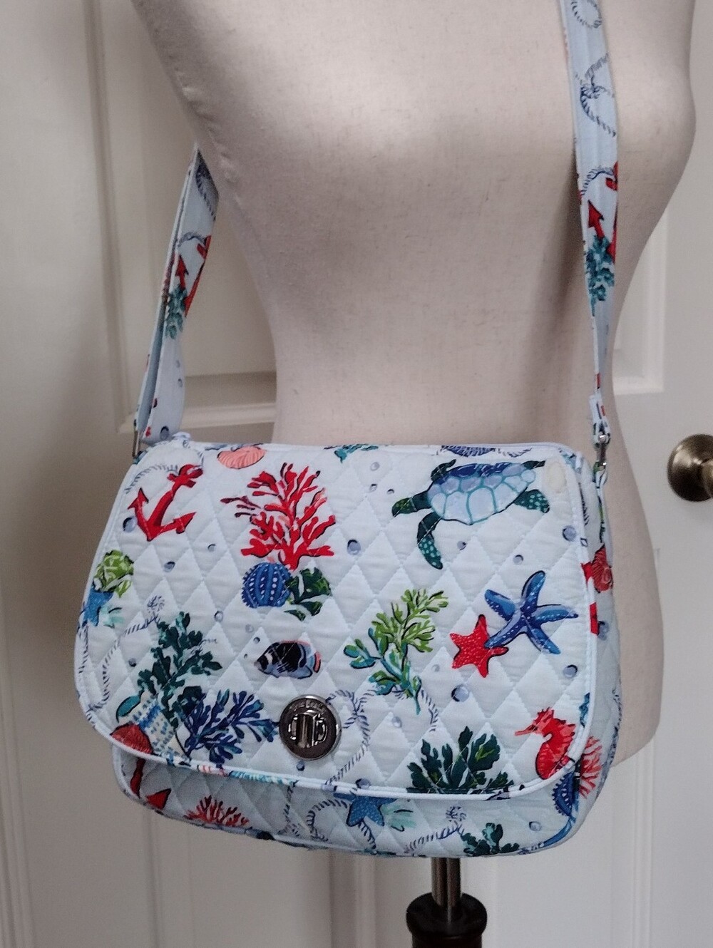 Vera Bradley Quilted Sea Life Crossbody Bag